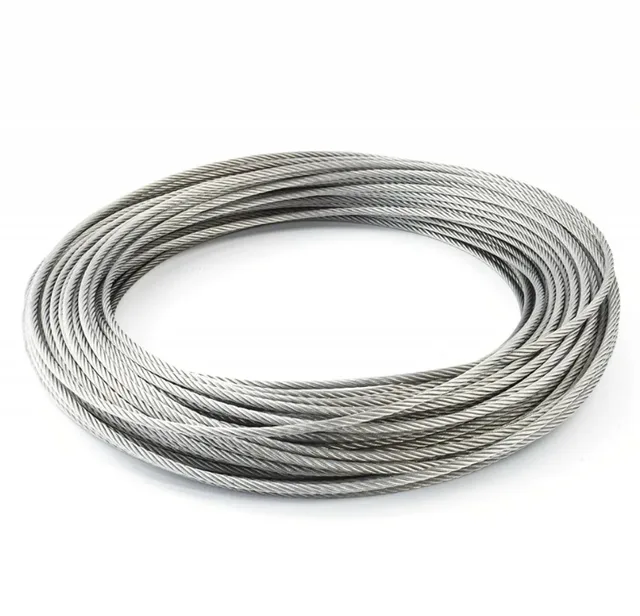 Нержавеющий трос для колодцев и скважин AISI 304 7X7-5.0MM (500м) GARDANA