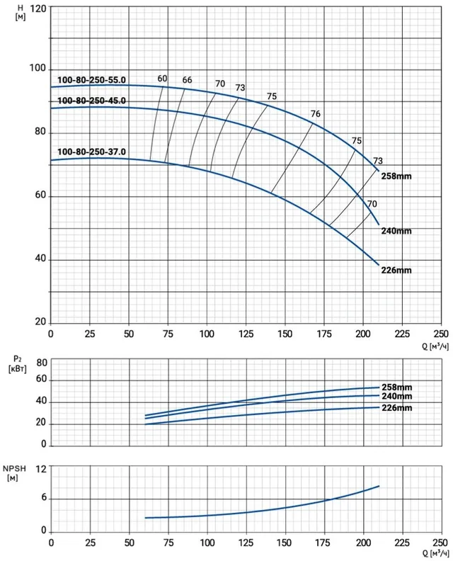 Моноблочный насос NBW 100-80-250-37.0/2-380-G-BQQE