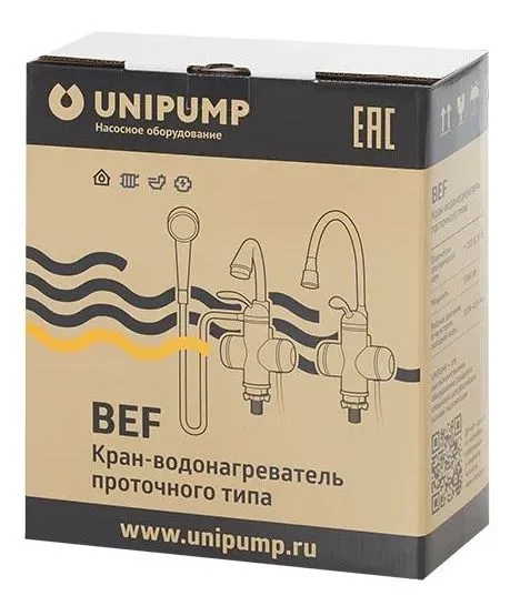 Кран-водонагреватель проточного типа BEF-016-03 UNIPUMP