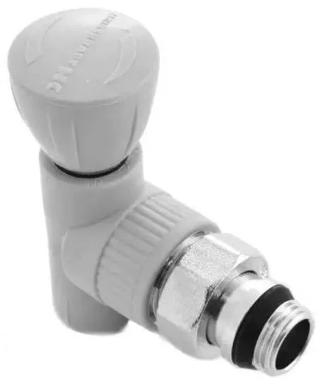 Вентиль радиаторный угловой 20х1/2" НР (Серый)
