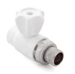 Кран шаровой для радиатора прямой 20х1/2" (бел.)