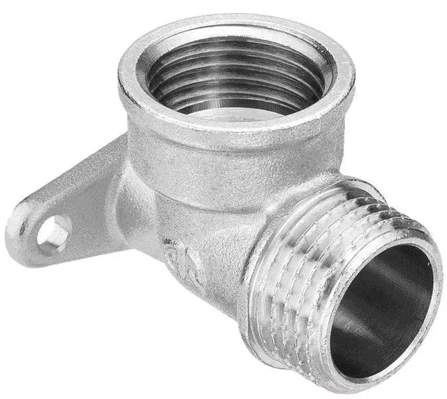 Уголок 1/2"вн x1/2"нар с настенным креплением (100/10)