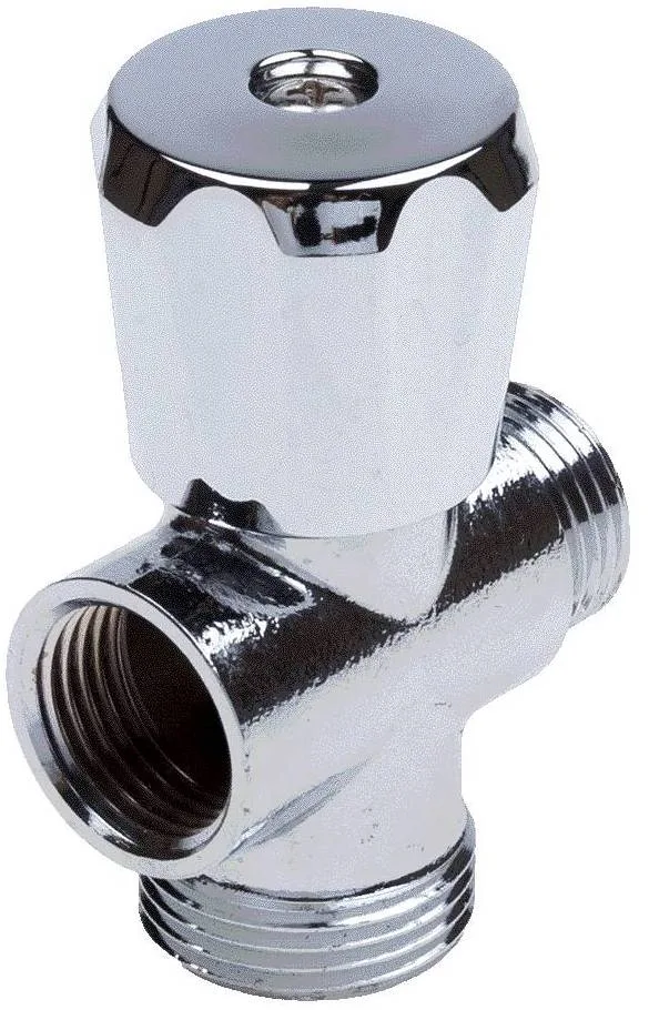 Вентиль трехпроходной 1/2"вн*1/2"нар*3/4"нар Cr B (100/10)